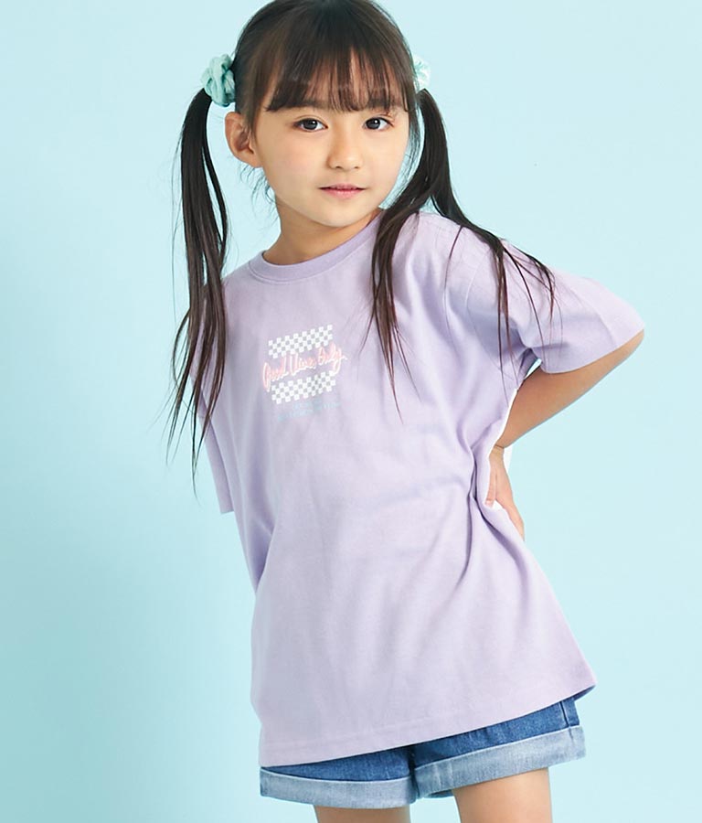 接触冷感後ろ切替ビッグTシャツ 423-3059