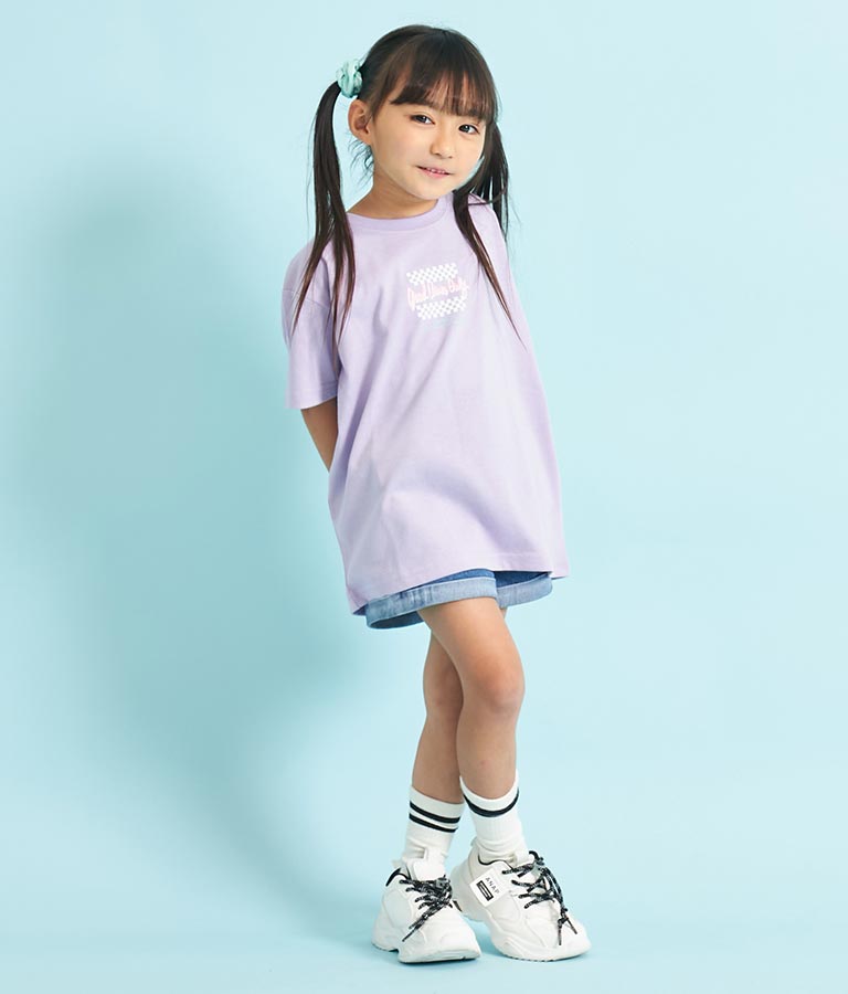 接触冷感後ろ切替ビッグTシャツ 423-3059