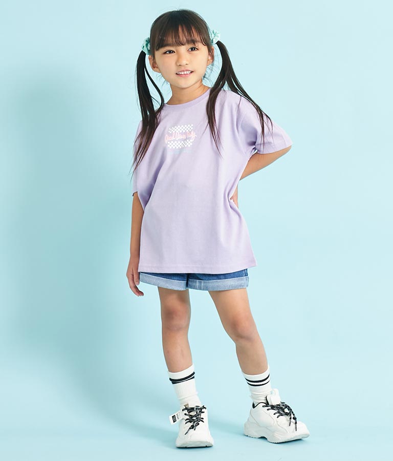 接触冷感後ろ切替ビッグTシャツ 423-3059