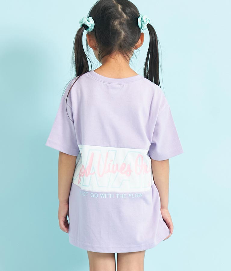 接触冷感後ろ切替ビッグTシャツ 423-3059