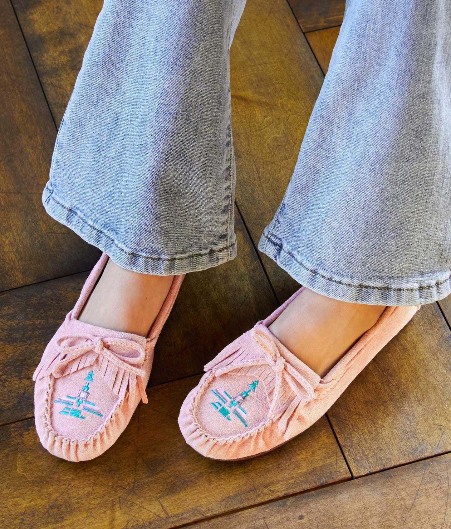 イーグル オルテガ刺繍 フリンジ モカシンシューズ 859-5556