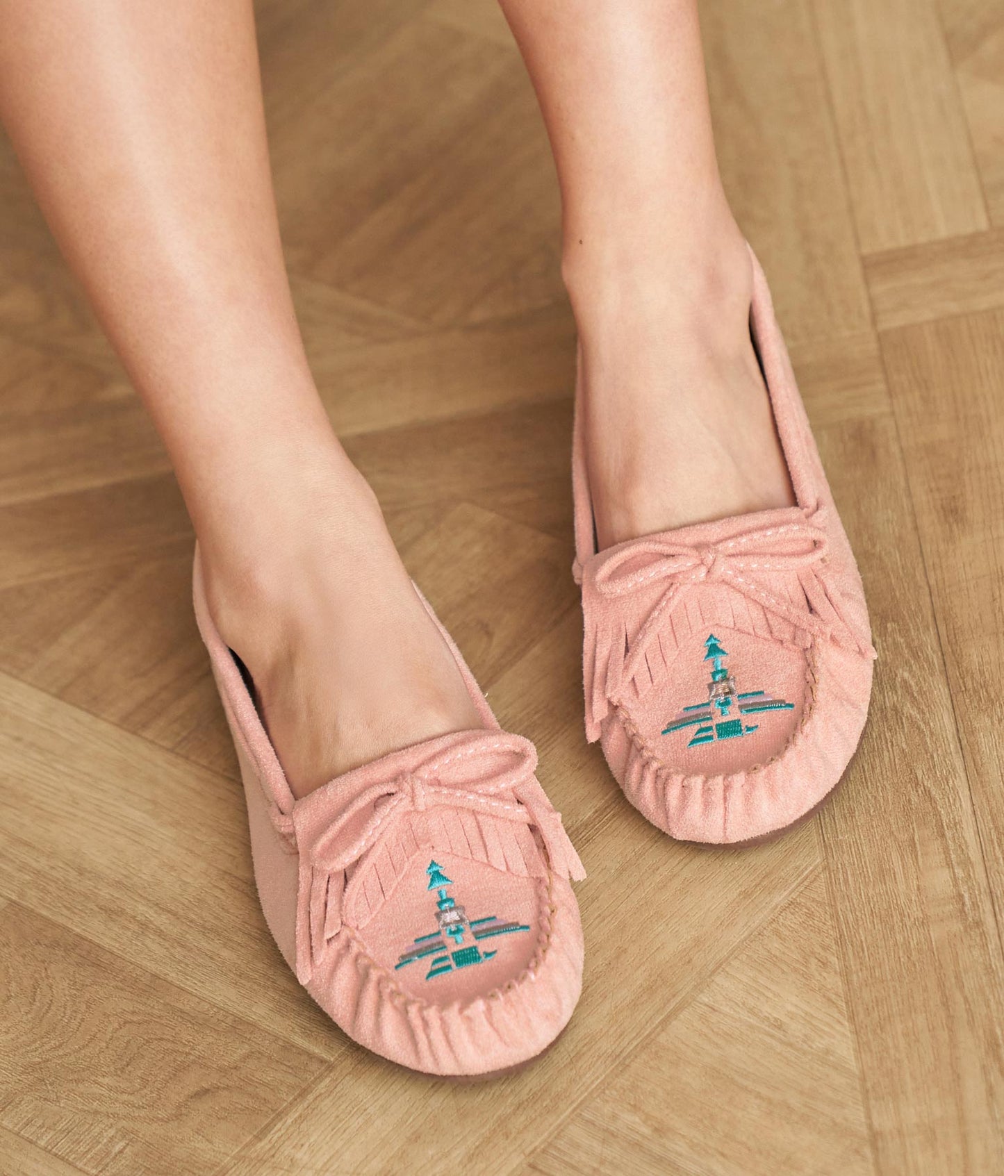 イーグル オルテガ刺繍 フリンジ モカシンシューズ 859-5556