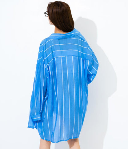 オーバーサイズ ストライプ シャツ 154-5412