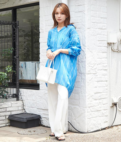 オーバーサイズ ストライプ シャツ 154-5412