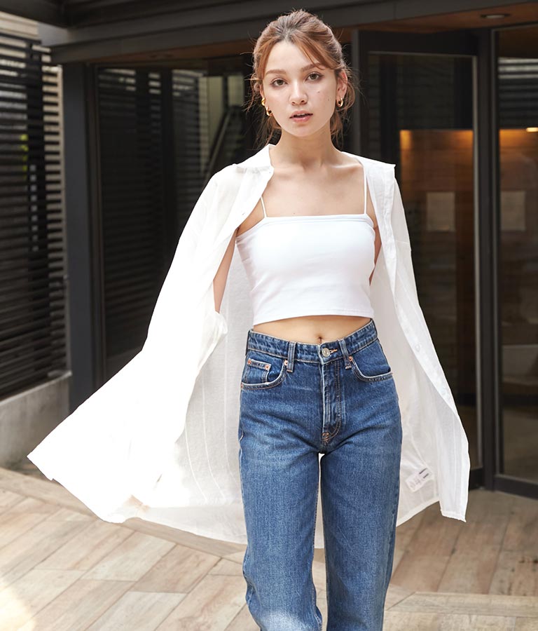 オーバーサイズ ストライプ シャツ 154-5412