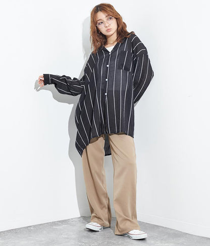 オーバーサイズ ストライプ シャツ 154-5412