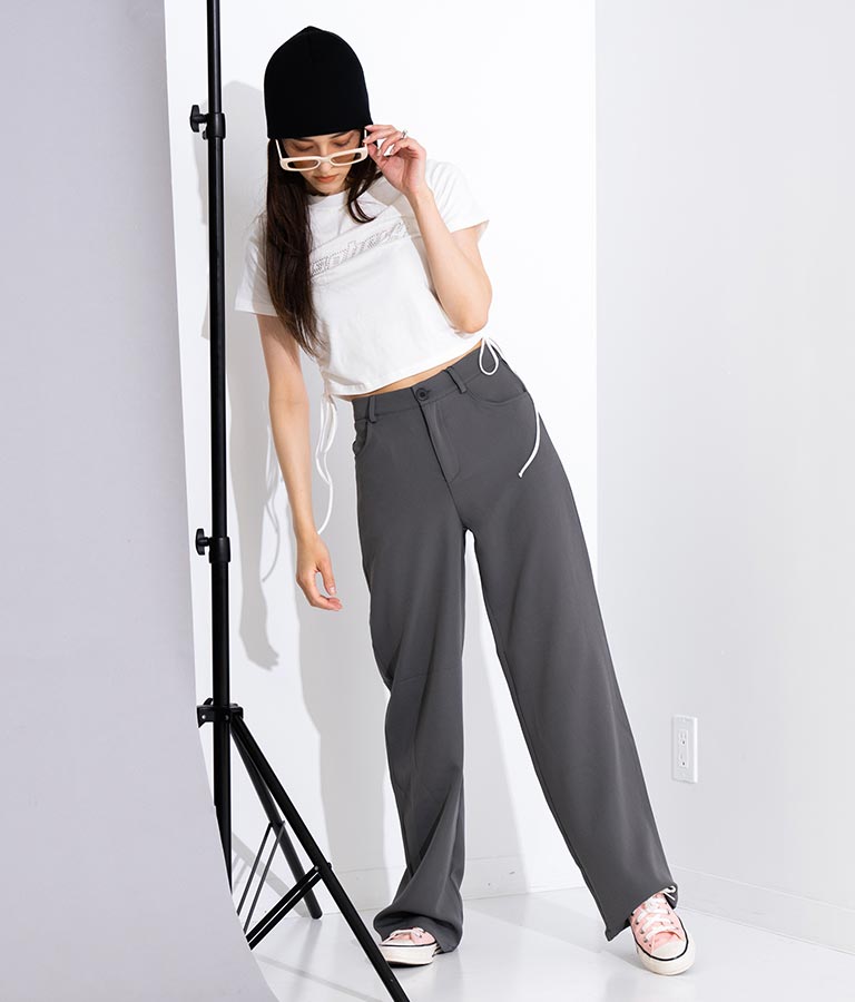 ワイド シルエット スラックス 792-8583