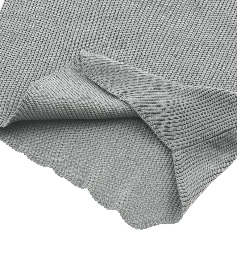 ホルタータンク フロント ギャザー ニット トップス セット 158-5434