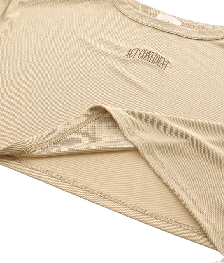 刺繍 ミニ Tシャツ × シアー チュール ロンT セット 798-8965