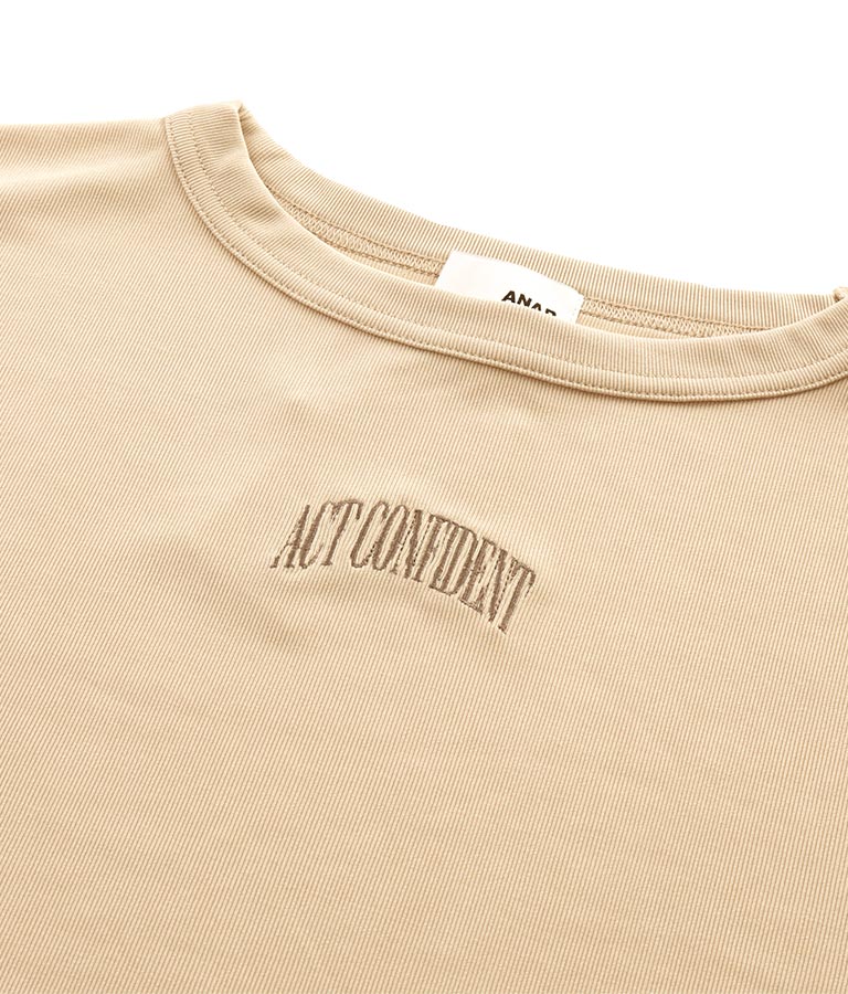 刺繍 ミニ Tシャツ × シアー チュール ロンT セット 798-8965