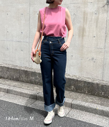 ウエスト デザイン セミ ワイド パンツ  792-8483