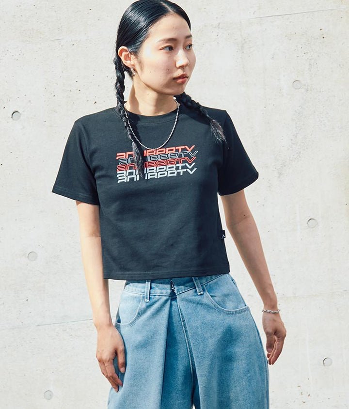 リフレクタークロップドTシャツ 30-3062