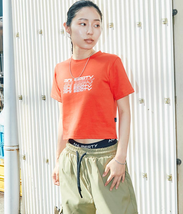 リフレクタークロップドTシャツ 30-3062