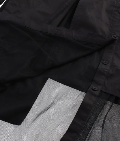 レイヤード風 チュール ヘム ロングシャツ 404-8298