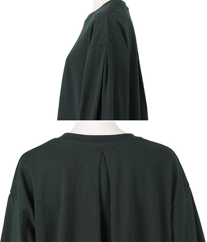 バック タック ボリューム スリーブ ロング Tシャツ 363-9165
