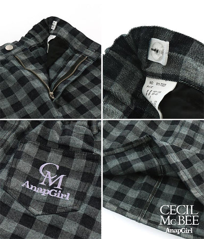 CECILMcBEE × ANAPGiRL チェック柄 デニム スカート 911-7227