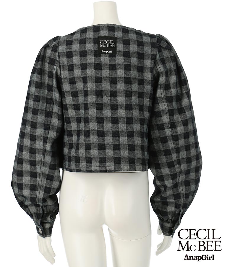 CECILMcBEE×ANAPGiRLチェック柄デニムジャケット 915-7226