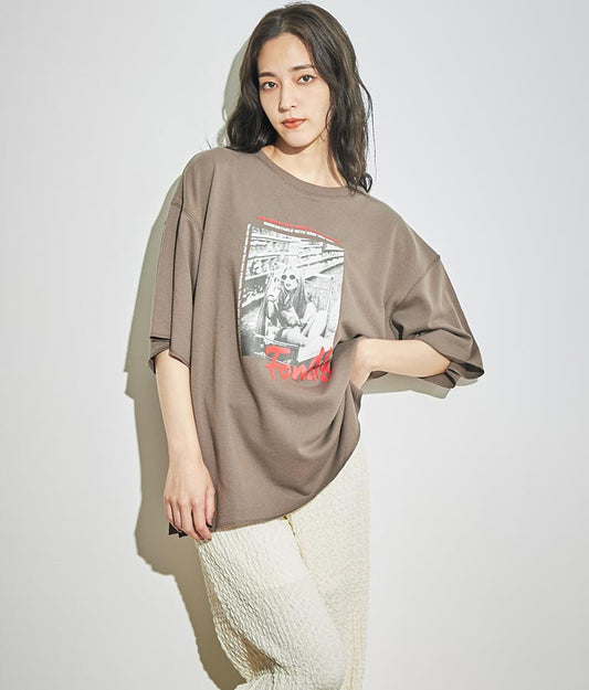 フォトプリント ミニ裏毛 Tシャツ 793-9013