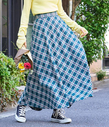 バイヤスチェックフレアスカート 521-6728