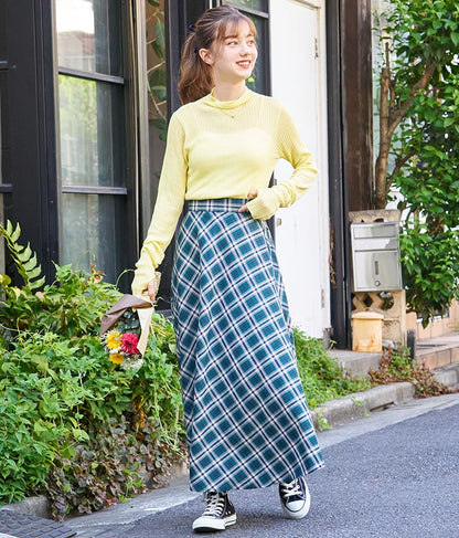 バイヤスチェックフレアスカート 521-6728