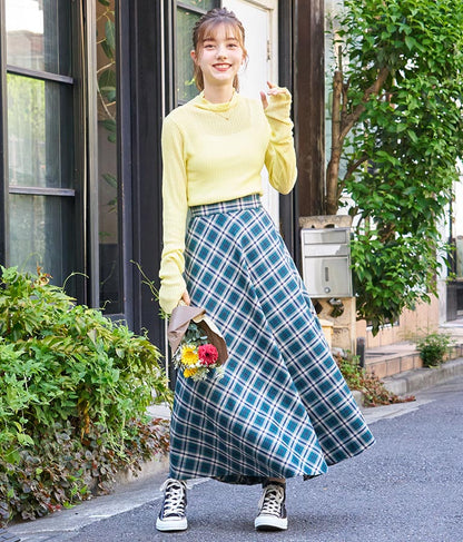 バイヤスチェックフレアスカート 521-6728