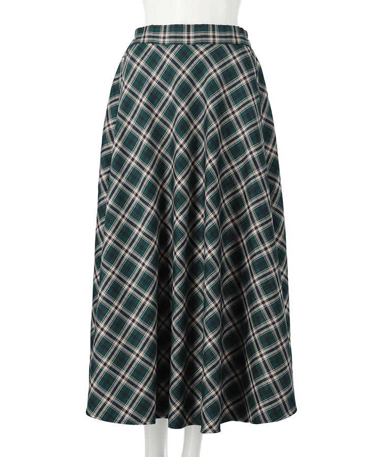 バイヤスチェックフレアスカート 521-6728