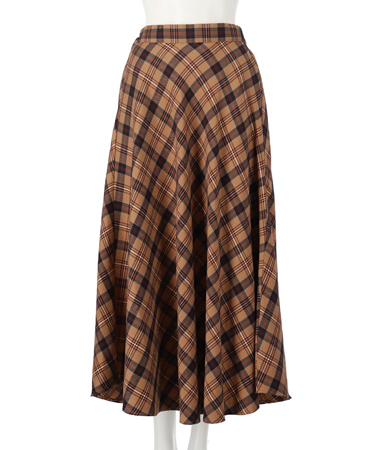 バイヤスチェックフレアスカート 521-6728