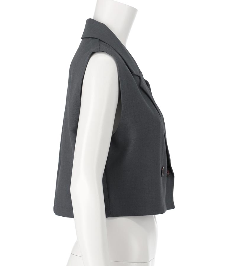 クロップド丈ベスト【セットアップ着用可】 794-8977