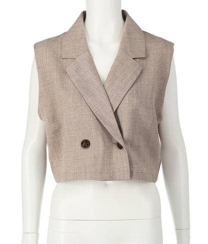 クロップド丈ベスト【セットアップ着用可】 794-8977