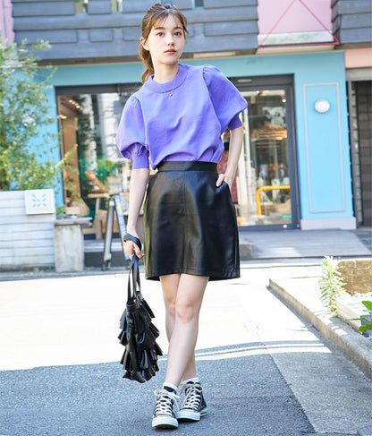 フェイクレザー ミニ スカート 521-6741