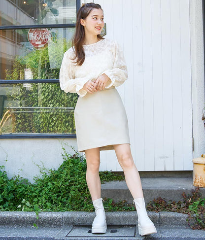 フェイクレザー ミニ スカート 521-6741