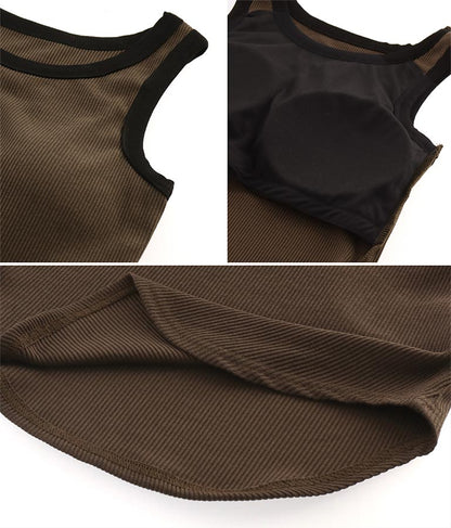 パッド付きリブタンクトップ 153-5443