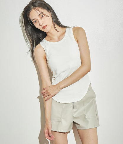 パッド付きリブタンクトップ 153-5443