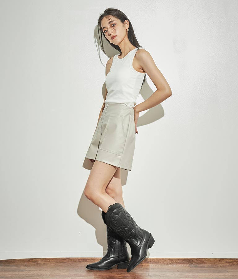 パッド付きリブタンクトップ 153-5443