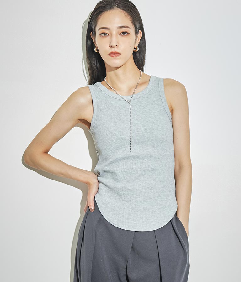 パッド付きリブタンクトップ 153-5443