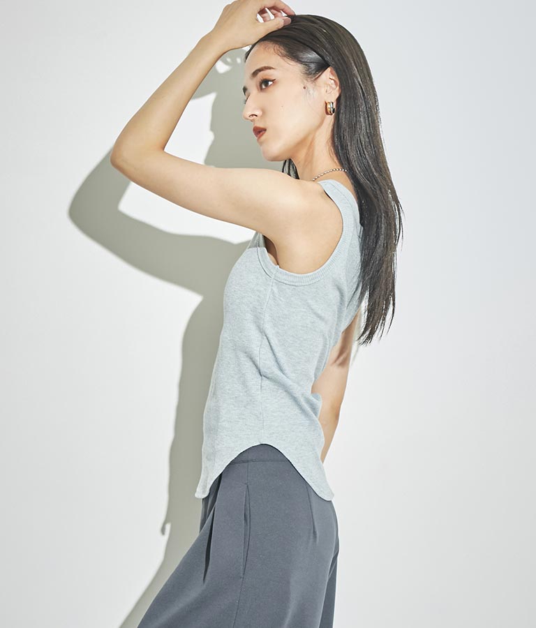 パッド付きリブタンクトップ 153-5443