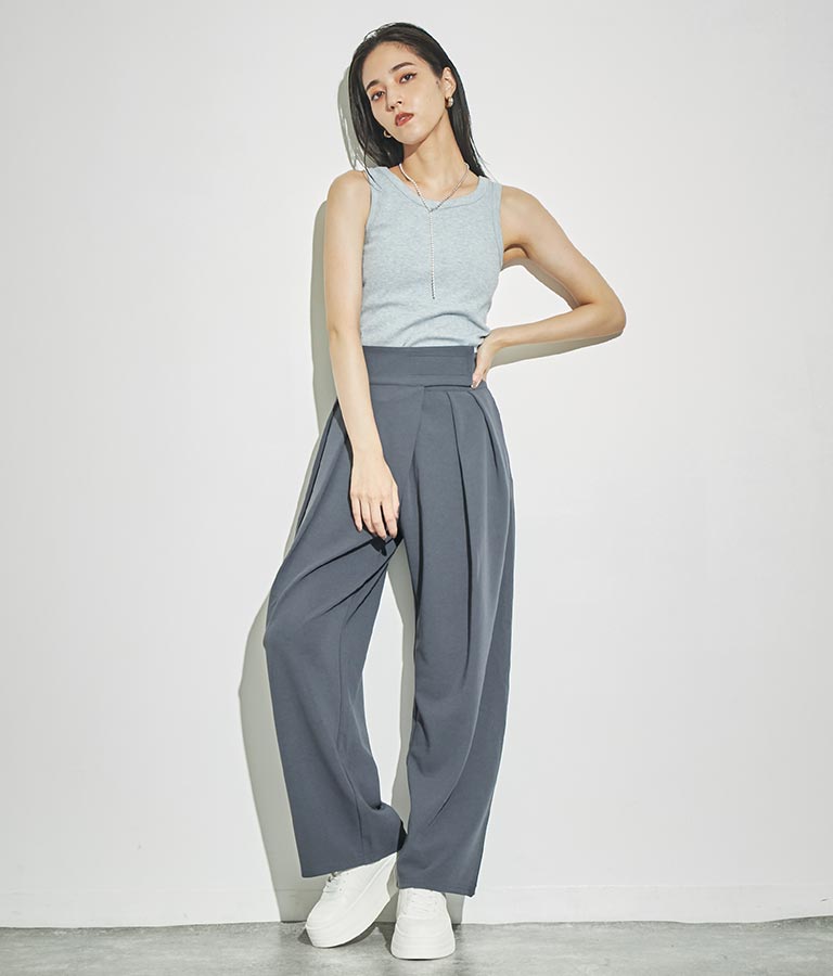 パッド付きリブタンクトップ 153-5443