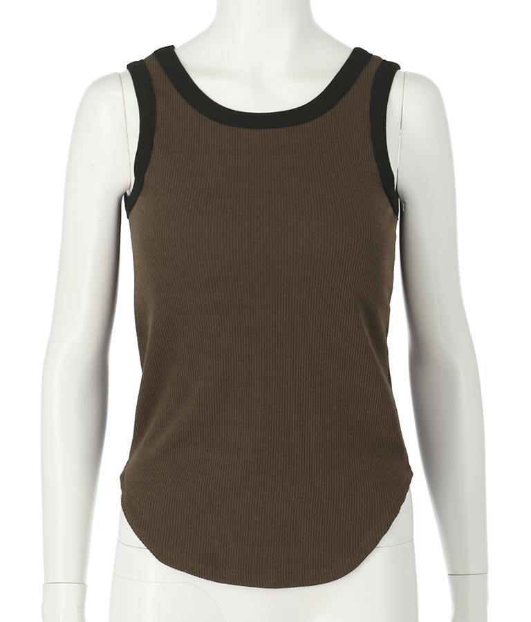 パッド付きリブタンクトップ 153-5443