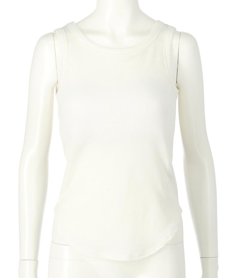 パッド付きリブタンクトップ 153-5443