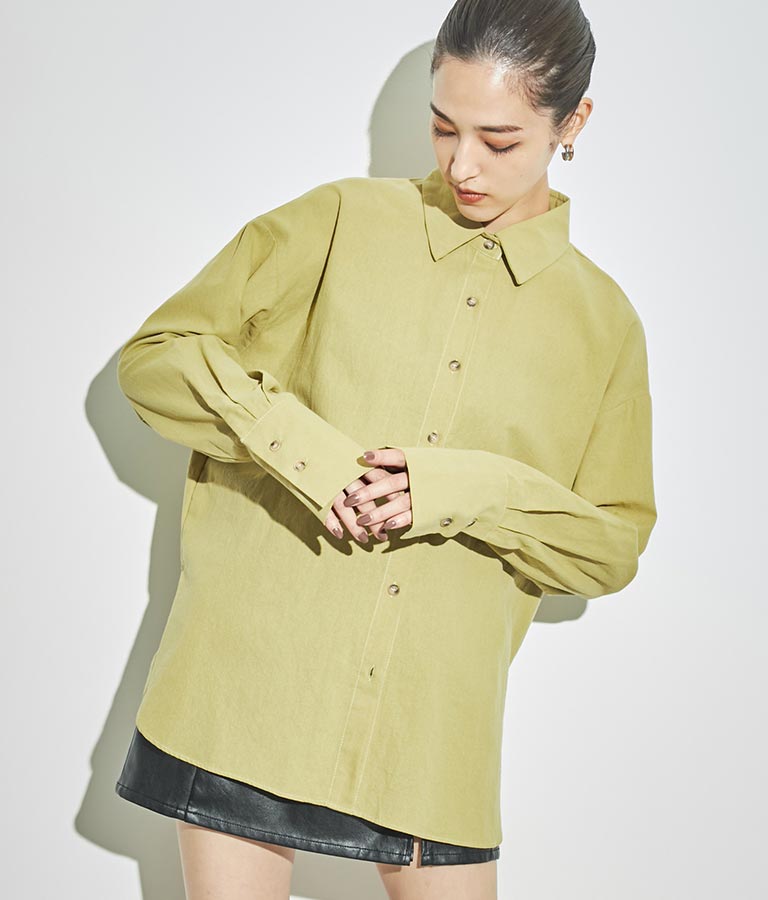 バックオープン ツイスト デザインシャツ 154-5442