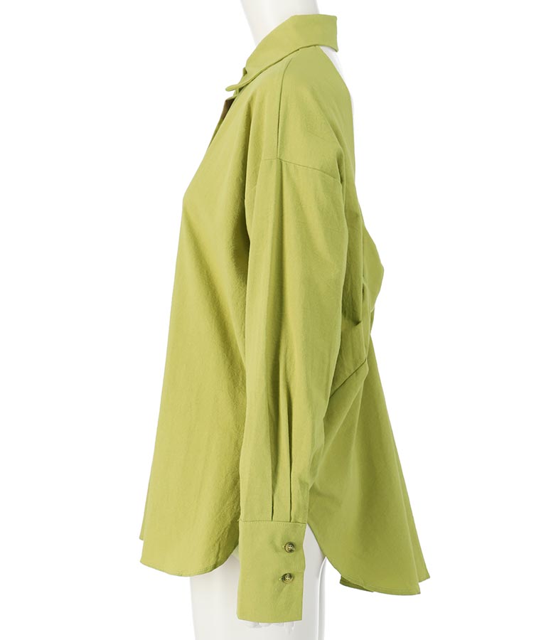 バックオープン ツイスト デザインシャツ 154-5442