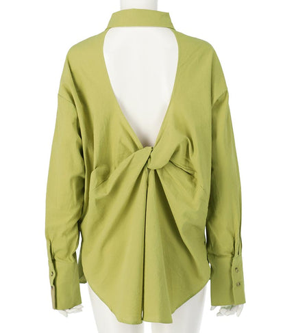 バックオープン ツイスト デザインシャツ 154-5442