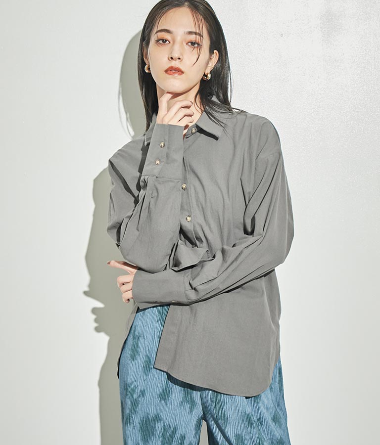 バックオープン ツイスト デザインシャツ 154-5442