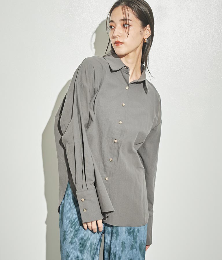 バックオープン ツイスト デザインシャツ 154-5442