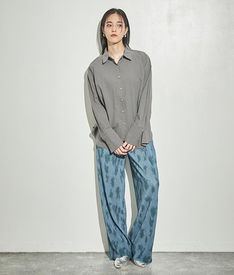 バックオープン ツイスト デザインシャツ 154-5442