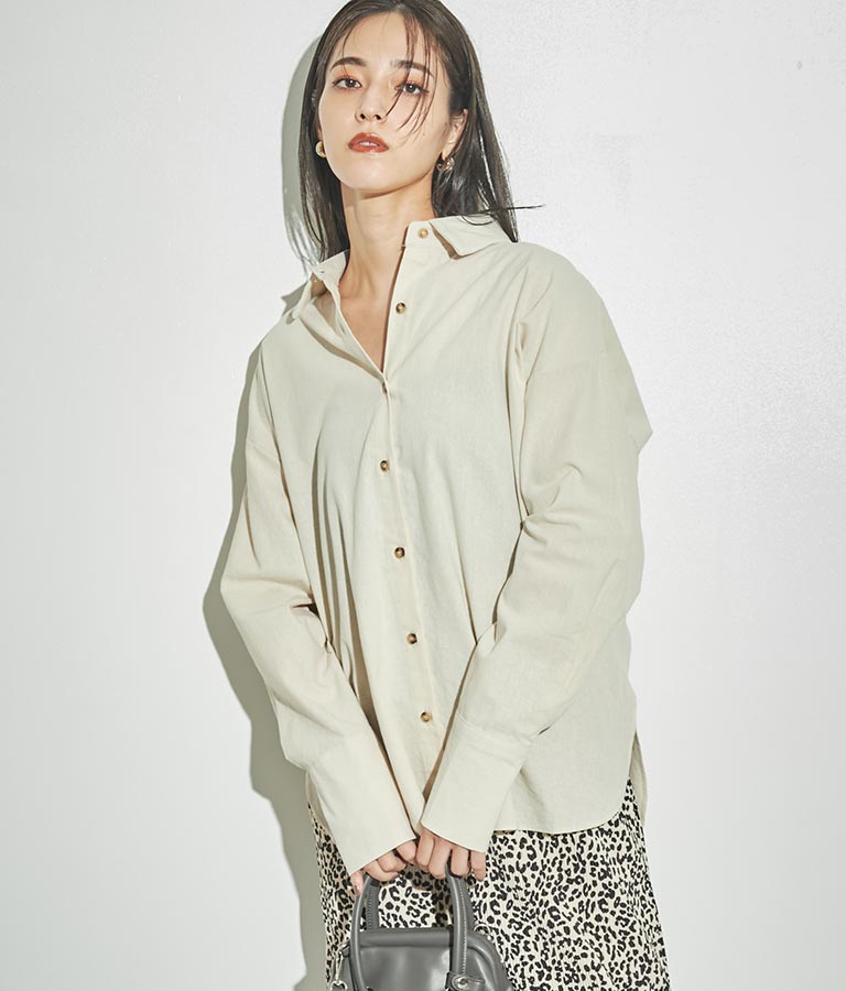 バックオープン ツイスト デザインシャツ 154-5442