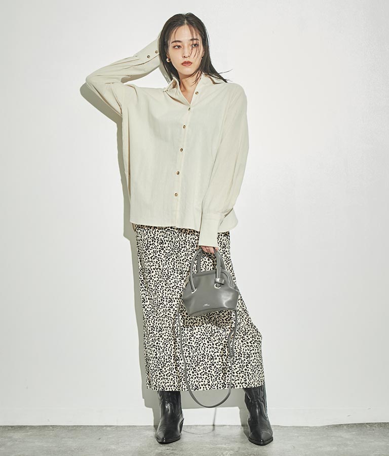 バックオープン ツイスト デザインシャツ 154-5442