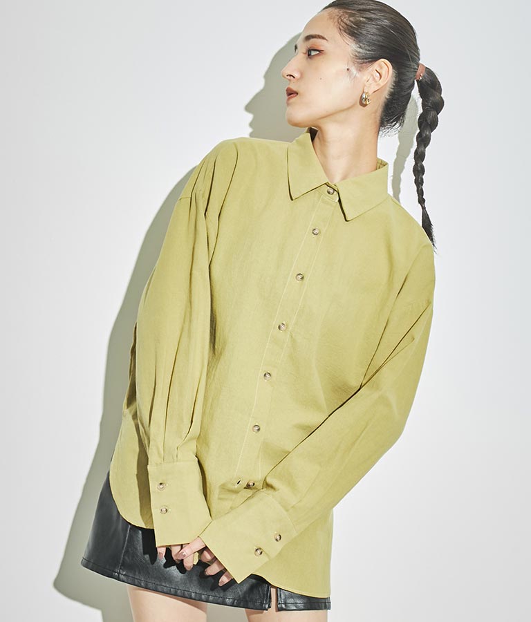 バックオープン ツイスト デザインシャツ 154-5442