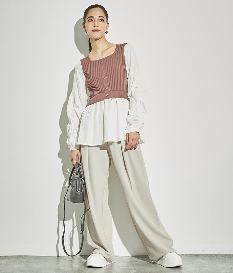 タック ワイド パンツ 792-8983