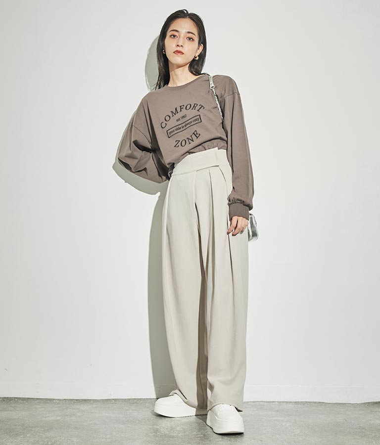 タック ワイド パンツ 792-8983